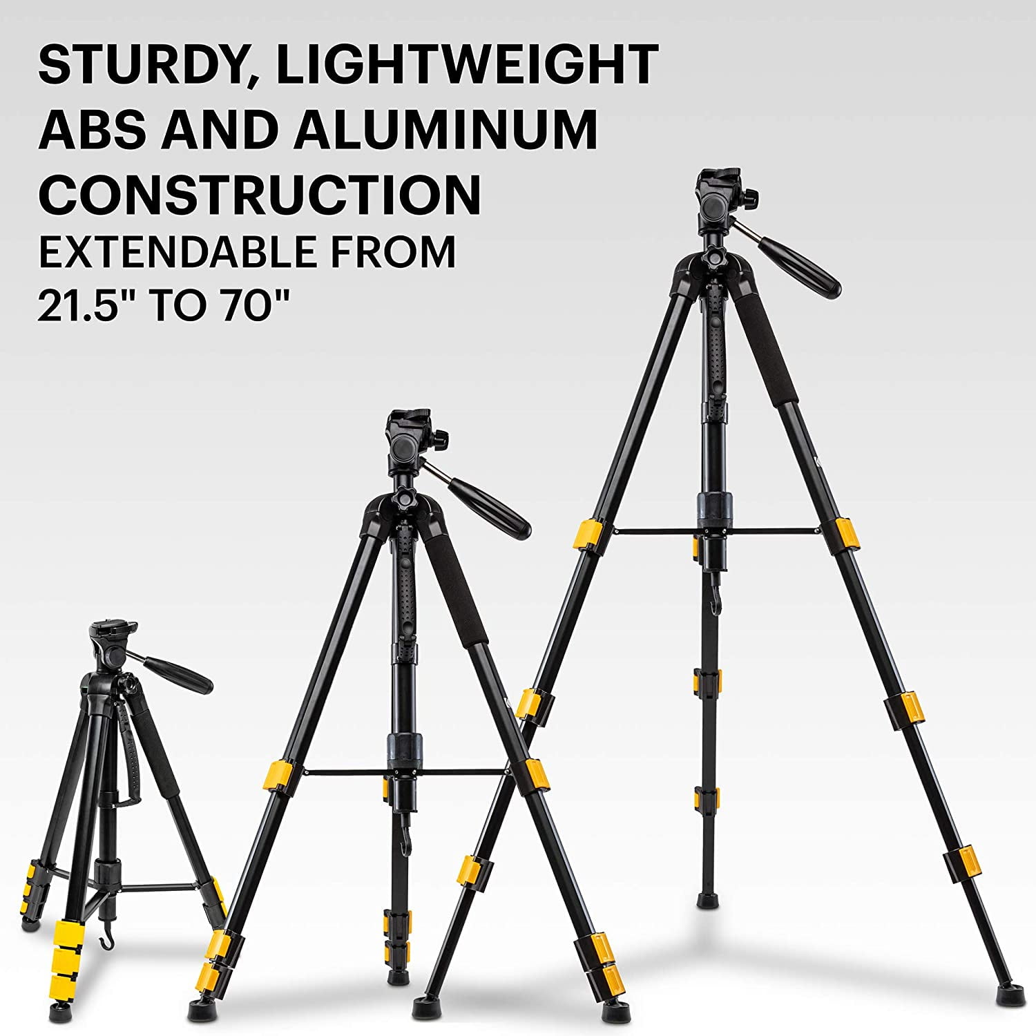 KODAK PhotoGear 2-in-1 70” Tripod & 64.5” Monopod, Lightweight Travel Camera Tripod Stand