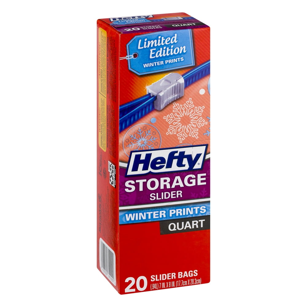 Hefty freezer slider quart & Hefty storage slider quart (2 photos) :  r/shrinkflation