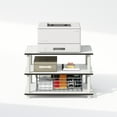 thumbnail image 6 of Furinno Just 3-Tier Toolless Multipurpose Printer Stand Display Storage Shelf, White w/White Tube, 6 of 6