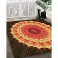 thumbnail image 2 of Ahgly Company Indoor Round Patterned DarkRed Area Rugs, 7' Round, 2 of 6
