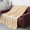 thumbnail image 5 of Hevirgo Super Soft Solid Color Thickened Warm Flannel Blanket Sofa Bedroom Throw Rug, 5 of 10