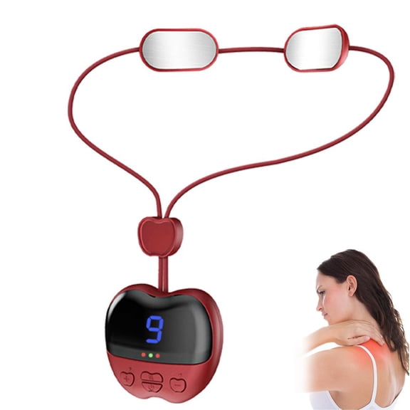 Portable Neck Massager with Heat, 6 Massage Modes & 15 Intensity Levels, Rechargeable Neckband Massager with Digital Display for Office, Home, Travel and Daily Relaxation