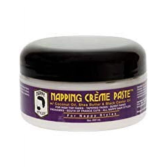 Nappy Styles Barber Grooming Crema para dormir con coco, karité y ricino, 8 oz HP-00011