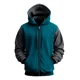 thumbnail image 1 of Hoodie | Sudadera Corte Over Size Azul Pavo Con Cierre, 1 of 3