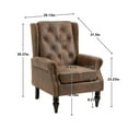 thumbnail image 5 of MOONMISS Mid-Century Microsuede Upholstered Tufted Nailhead Wood Frame Armchair for Living Room-Coffee, 5 of 6