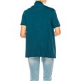 thumbnail image 3 of MOA Collection Women's Asymmetrical Hem Short Sleeves Cardigan, 3 of 6