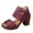 X037-Wine, variant on Women's Low Wedge Heels Summer Platform Sandals Elastic Ankle Strap Open Toe Shoes