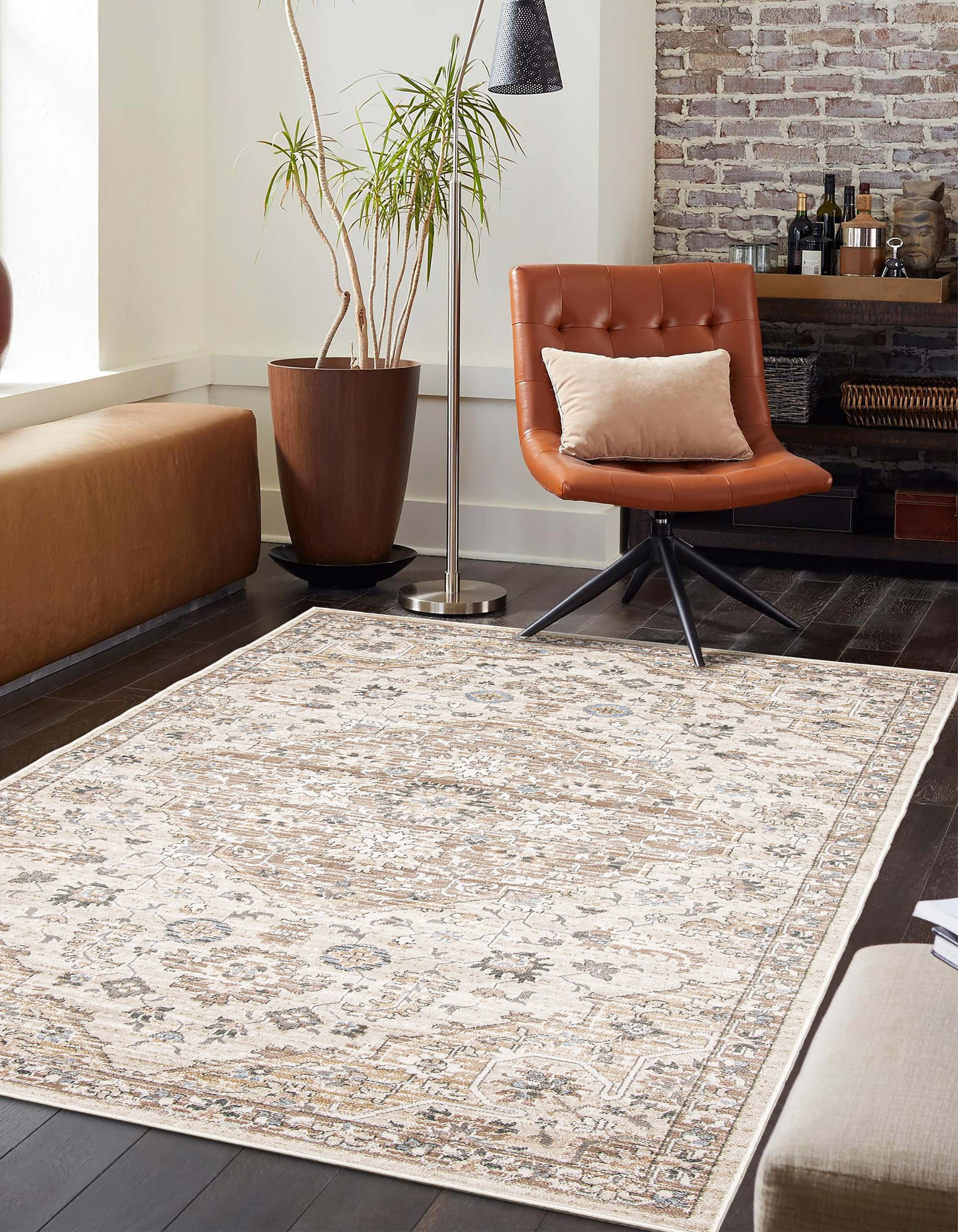 ECARPET Arden Traditional Area Rug for Living Room, Bedroom, Dining Room, Entrance, Hallway and More.