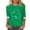 Green2, variant on Women's St Patricks Day 3/4 Sleeve Shirts Plus Size Crewneck Shamrock Holiday Graphic Tee Tops