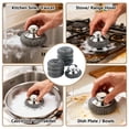 thumbnail image 5 of 7 Pack Steel Wool Scrubber, Stainless Steel Scrubber Pads with Handle - The Ultimate Scouring Solution for Rust, Stubborn Messes on Cookware, Grill, Oven & Kitchen Sinks, 5 of 14