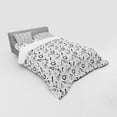 thumbnail image 3 of Ambesonne Floral Bedding Set 3 Pcs, Dandelion, Twin XL, Black White, 3 of 3