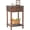 Rustic Brown, variant on Night Stand, Small End Table with Storage for Living Room, Farmhouse Bedside Side Table with Spindle Wood Legs for Bedroom, Office, Natural