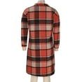 thumbnail image 6 of Women's Plaid Coat Winter Lapel Collar Button Front Long Sleeve Outerwear with Pockets, 6 of 8