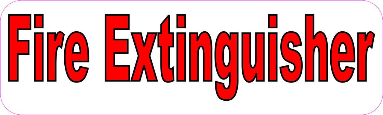 10in x 3in Fire Extinguisher Magnet