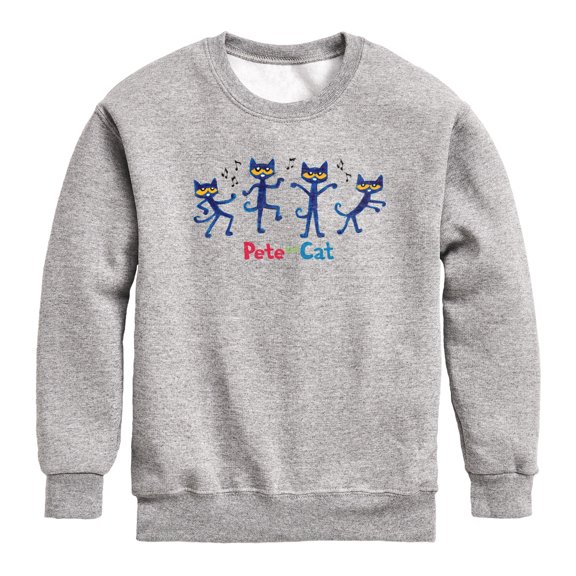 MerryMakers - Pete The Cat Dance - Youth Boys Crew Fleece Sweatshirt