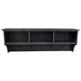 thumbnail image 2 of Contemporary Home Living 4' Black Rectangular Storage Shelf with Cubbies and Pegs, 2 of 2