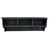 Contemporary Home Living 4' Black Rectangular Storage Shelf with ...