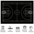 thumbnail image 4 of Area Rugs, Minimalist Basketball Court Sport Rug Home Modern Carpet, Black Carpet Non-Slip Carpets Rectangle Rug For Living Room, Bedroom, Office And Indoor Decoration, 4 of 7