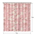 thumbnail image 5 of Waterproof Pink Floral Shower Curtain 72x72 Inch Boho Style Polyester Unique Shower Curtain for Bathroom Hotel Home Decor with 12 Plastic Hooks, 5 of 5