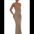 thumbnail image 3 of Vestidos de Fiesta de Sirena con Lentejuelas Brillantes, Tirantes Finos, Escote Cuadrado, Tubo, Formales, para Fiestas de Noche y Clubes L, 3 of 10