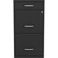thumbnail image 3 of UrbanPro 18" 3-Drawer Modern Metal Organizer Filing Cabinet in Black, 3 of 13