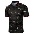 thumbnail image 1 of Wolfast T-Shirts pour Hommes Décontractés à Boutons Manches Courtes Imprimé Col Rabattu Chandail T-Shirt Hauts T-Shirts pour Hommes Manches Courtes, 1 of 9