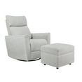 thumbnail image 4 of Second Story Home Soho Upholstered Swivel Glider- Gray, 4 of 5