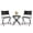 Black, variant on Patio 3 Piece Folding Bistro Set Premium Steel Outdoor Furniture Portable Rust-Resistant Patio Table & Chairs for Balcony Garden Bistro