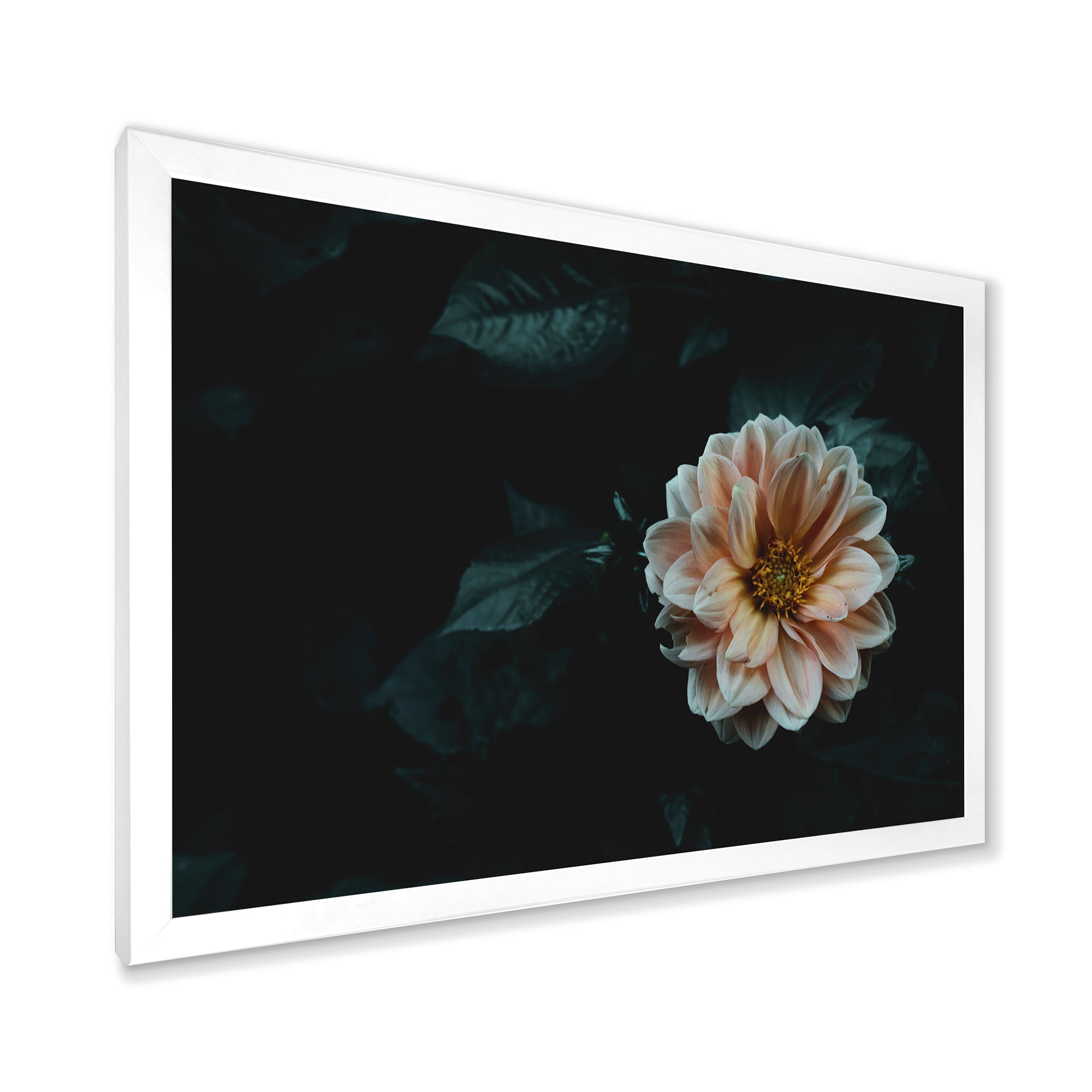 Designart 'Blooming Yellow Flower' Traditional Framed Art Print