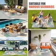 thumbnail image 4 of Nautical Coastaal Outdoor Rug for Patio/Deck/Porch, Non-Slip Large Area Rug 3 x 5 Ft, Ocean Jellyfish Coral Seashells Conch Beige Indoor Outdoor Rugs Washable Area Rugs, Camping Rug Carpet Runner, 4 of 8