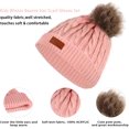 thumbnail image 4 of GRNSHTS Kids Hat Scarf Gloves Set, 3PCS Kids Winter Beanie Hat Scarf Gloves Set with Knit Thick Warm Fleece Lined for 1-6 Years Old (Pink), 4 of 14