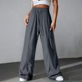 thumbnail image 5 of MEICHEN Women's Fashion Essentials Summer Clothes Women Elastic Waisted Parachute Hiking Pants with Pockets Water Lightweight Pants Casual Pants for Women, 5 of 8