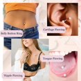 thumbnail image 4 of Briana Williams 18Pcs Stainless Steel Nipple Rings for Women Tongue Ring Piercing Body Jewelry, 4 of 5