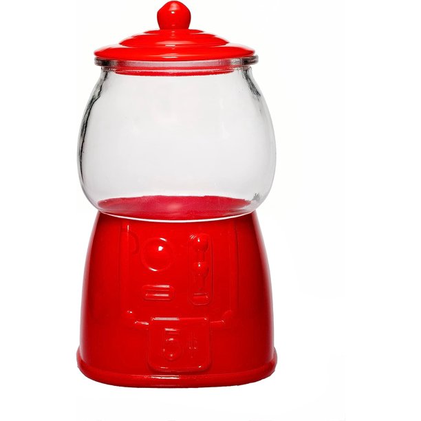 Amici Home Gumball Machine Shaped Glass Candy Jars, Storage Canister
