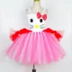 thumbnail image 4 of Vestido de tul con purpurina y gatito para fiesta de cumpleaños de niñas, vestidos de princesa de tul, vestido de baile, disfraz de gato de dibujos animados rosa, ropa de vacaciones para niños, 4 of 5