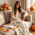 thumbnail image 2 of Halloween Sale Clearance!Fall Decorations for Home, Autumns Thanksgiving Flannel Throw Blanket 5 Cute Fall Patterns Plushs Blanket 70x100cm For Sofa Bed Camping Warm Light Weight Cover, 2 of 8