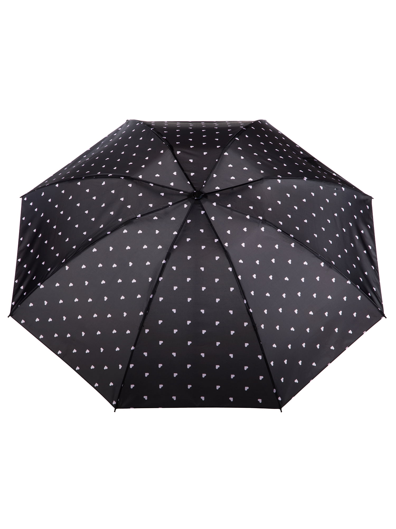 Totes Recycled Canopy Auto Open & Reverse Close Compact Inbrella Rain Umbrella Hearts