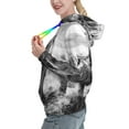 thumbnail image 2 of Fotbe Yak Pattern Womens Long Sleeve Hoodie, Pullover Hooded Sweatshirt, Kangaroo Pocket Hoodie with Eye-catching Drawstrings-Small, 2 of 7