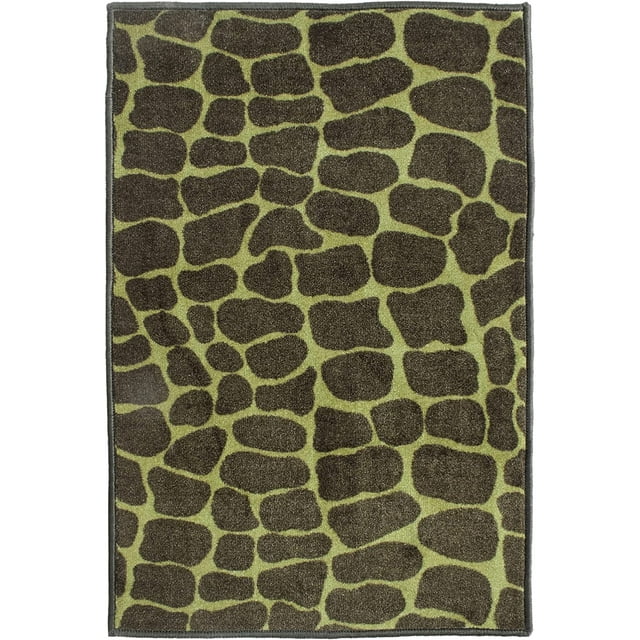Furnish My Place Giraffe Assorted Area Rug, Animal Print Area Rug, Pet-Friendly Rug, Baby Nursery Mat, Indoor Area Rug, Perfect for Living Room, Playroom, 18" Round - Set of 5
