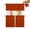 Rust Red, variant on Red Stars Modern Kitchen Curtains Sets 36 Inch Length Tier Curtain, Farmhouse Modern Art Rod Pocket Window Treatments, Window Valance Curtains for Bathroom/Bedroom/Cafe 3 Panels