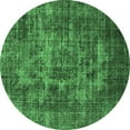 thumbnail image 1 of Ahgly Company Indoor Round Oriental Emerald Green Industrial Area Rugs, 7' Round, 1 of 4