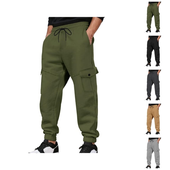 Sweatpants for Men 2025 Relaxed Fit Straight Leg Drawstring Joggers with Pockets Mens Casual Pants Trousers