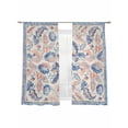 thumbnail image 7 of Blue Red Ethnic Sheer Curtains 72 Inch Length 2 Panels Set, Vintage Modern Geometric Abstract Art Voile Window Treatment Rod Pocket Curtains Sheers Drapes for Bedroom/Living Room/Kitchen 52"x72"x2, 7 of 7