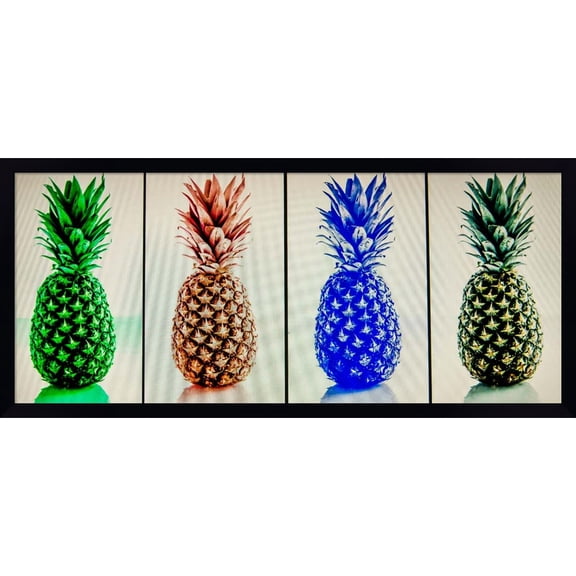 Great Art Now Pineapples by Bill Carson Photography, Framed Wall Art, 29.5W x 13.5H