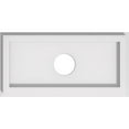 thumbnail image 1 of Ekena Millwork CMP12X6RE-02000 2 in. ID x 4 in. Rectangle Architectural Grade Médaillon de Plafond Contemporain PVC, 1 of 1