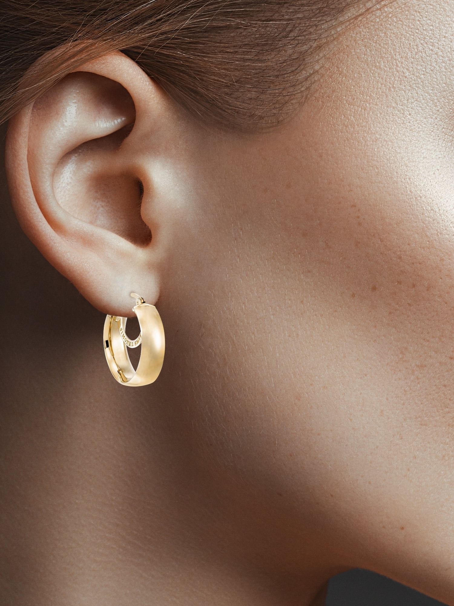 Simone I. Smith Sterling Silver Gold Tone High Polished Bold