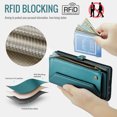 thumbnail image 3 of Crossbody for Samsung Galaxy S25 Ultra Case Wallet【RFID Blocking】with 10-Card Holder Zipper Bills Slot, Soft PU Leather Magnetic Shoulder Wrist Strap for Galaxy S25 Ultra Wallet Case Women, Green, 3 of 7