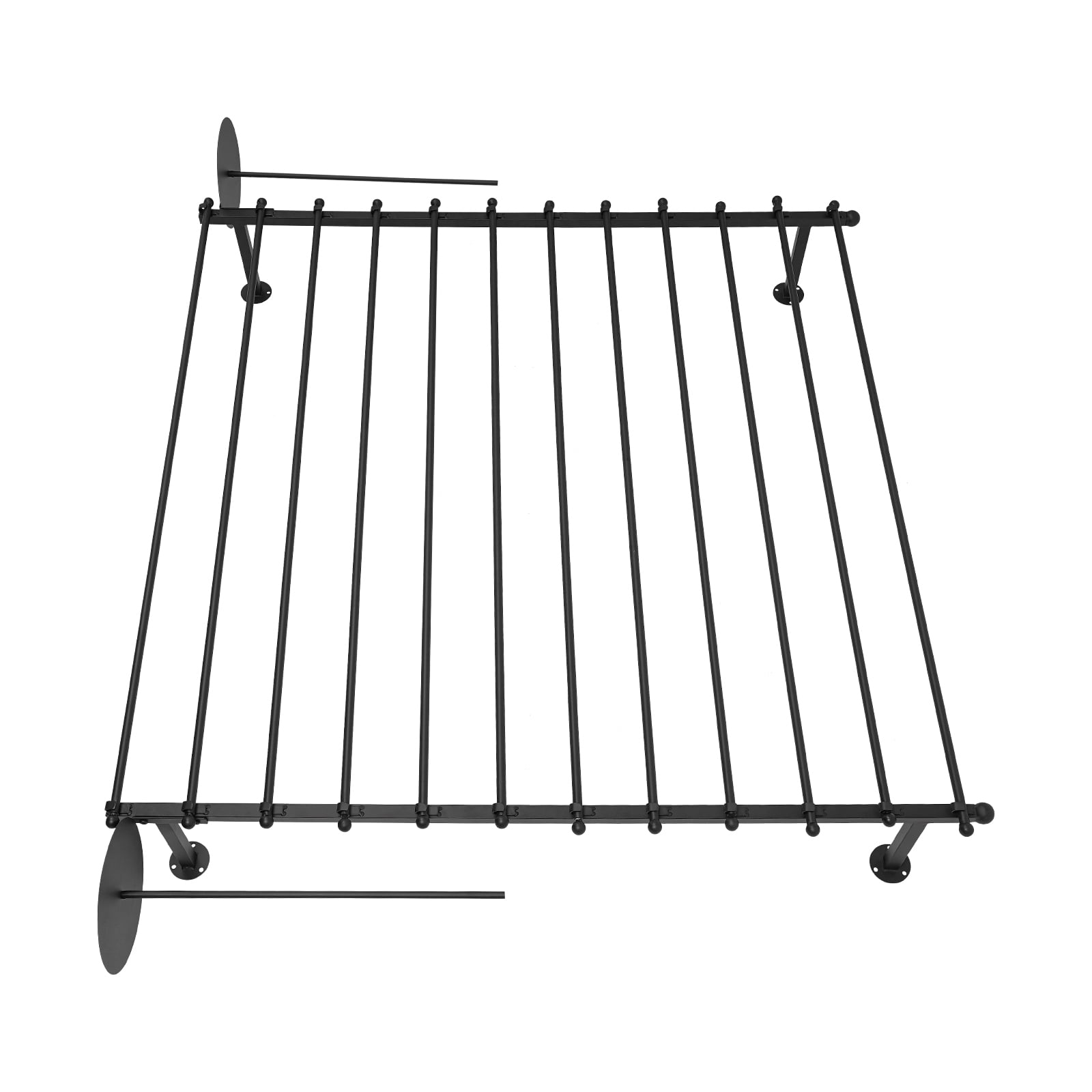 Wall-Mounted Display Rack for Flower Shop Sewing Tool Thread Scarf Tie Black, Wrapping Paper Ribbon Holder, Organizer