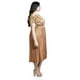 thumbnail image 2 of Vestido Plisado Con Brillo Roman Fashion 5412 Cobre Talla Extra 38, 2 of 6