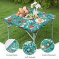 thumbnail image 4 of Green Christmas Baking Pattern Square Fitted Tablecloth with Elastic Edge,Square Table Cover,Washable Elastic Table Cover for Home Kitchen Party Decor 36"x36", 4 of 6